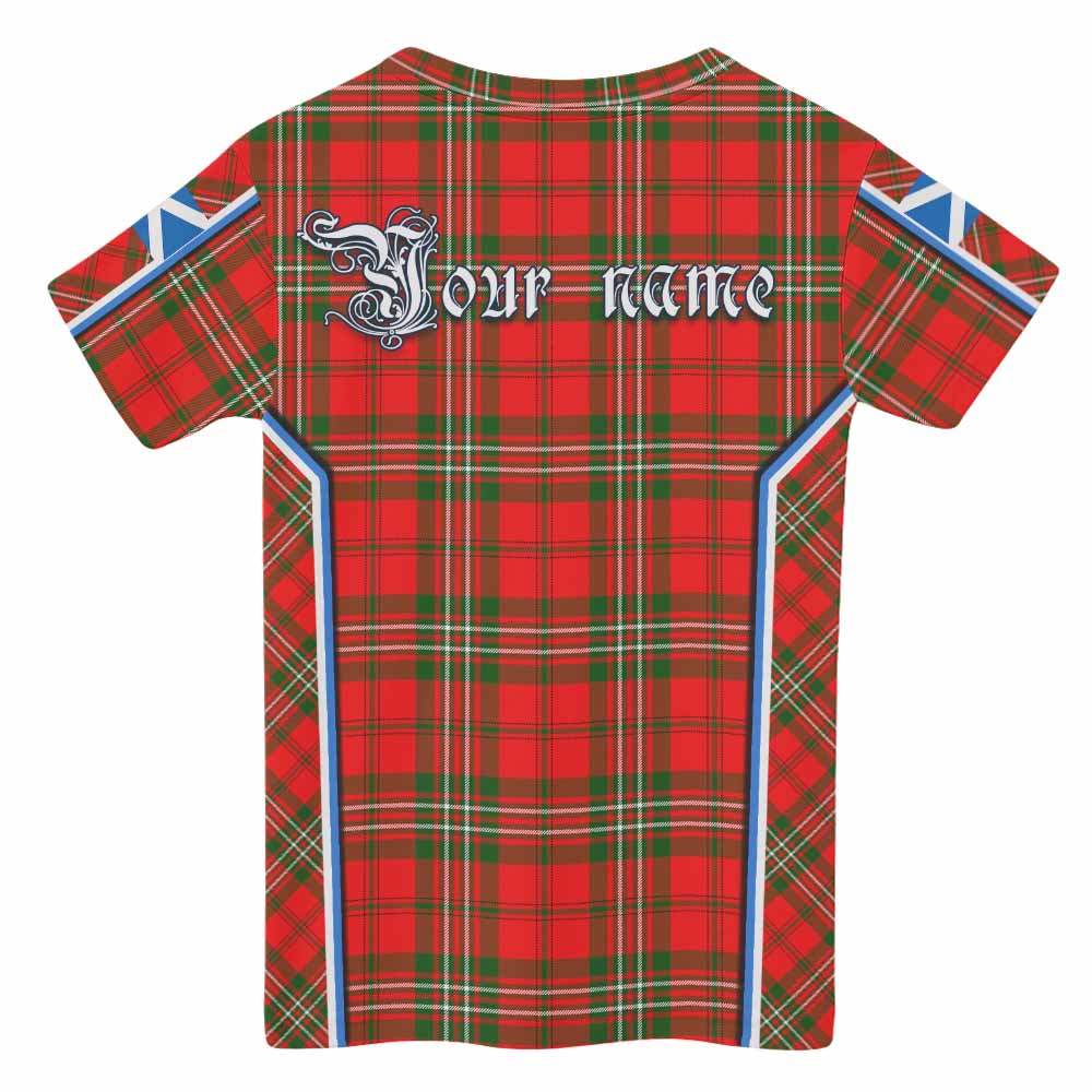 Langlands Tartan Crest Kid T-shirt Scotland Coat of Arm Flag Style - Tartan Vibes Clothing