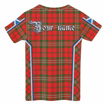 Langlands Tartan Crest Kid T-shirt Scotland Coat of Arm Flag Style - Tartan Vibes Clothing