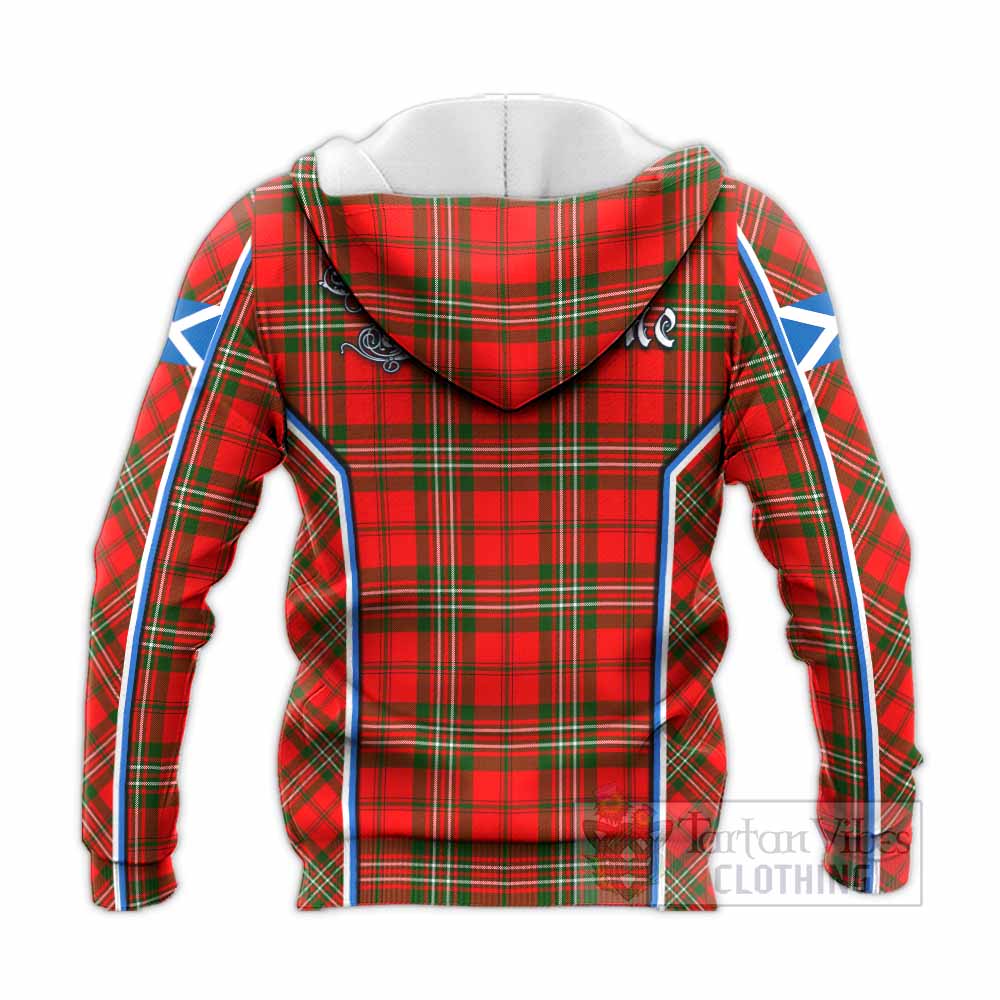 Langlands Tartan Crest Knitted Hoodie Scotland Coat of Arm Flag Style - Tartan Vibes Clothing