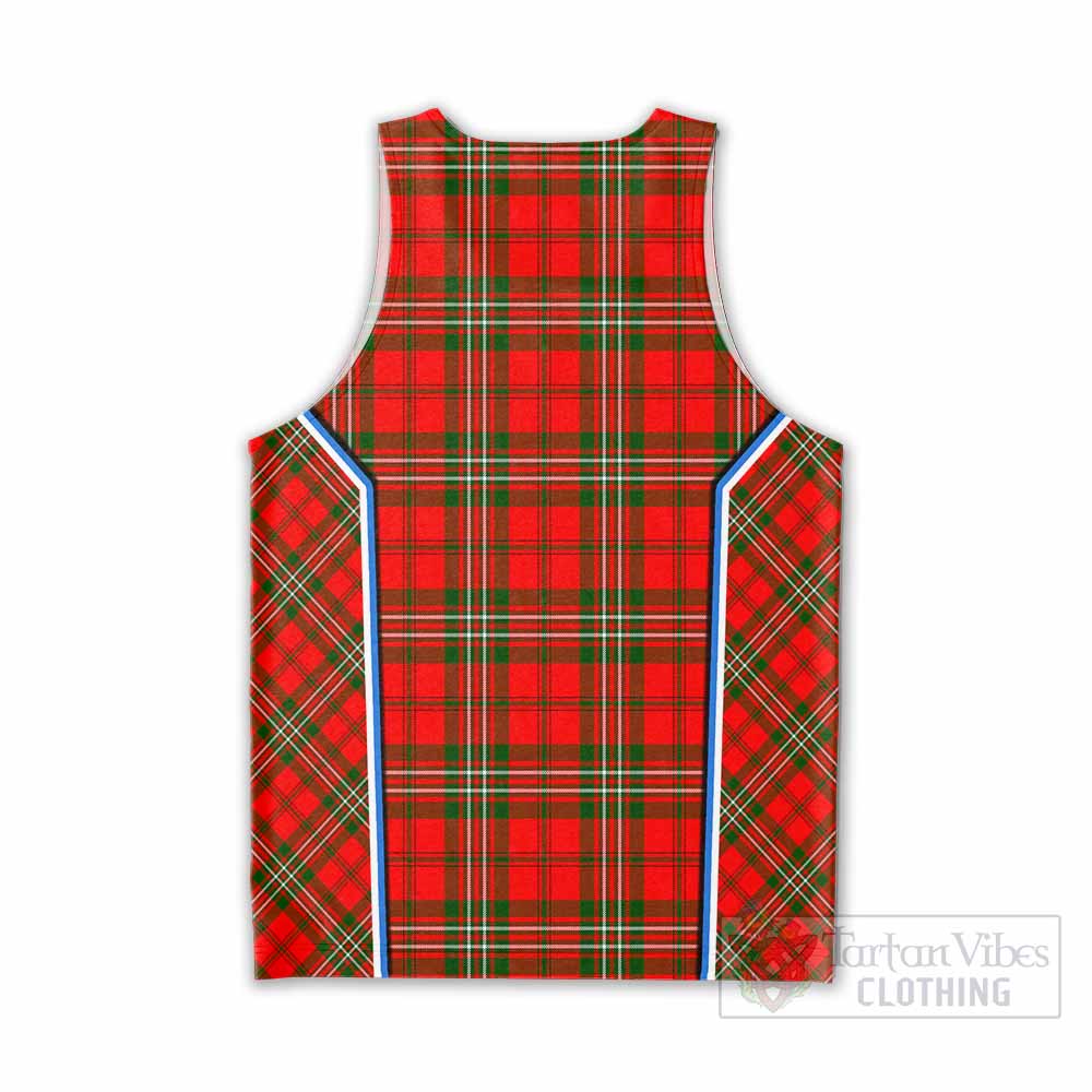 Langlands Tartan Crest Men Tank Top Scotland Coat of Arm Flag Style - Tartan Vibes Clothing