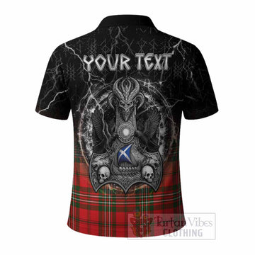 Langlands Tartan Crest Polo Shirt Celtic Odin's Raven Legacy