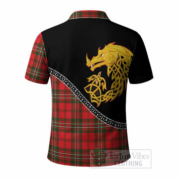 Langlands Tartan Crest Polo Shirt Legendary Dragon Knot Half Style
