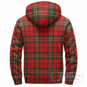 Langlands Tartan Crest Sherpa Hoodie Ferocious Lion Style
