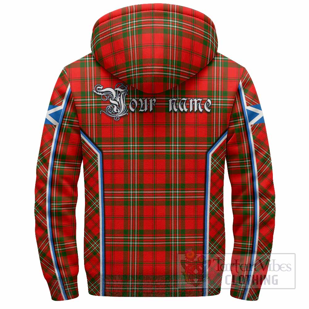 Langlands Tartan Crest Sherpa Hoodie Scotland Coat of Arm Flag Style - Tartan Vibes Clothing
