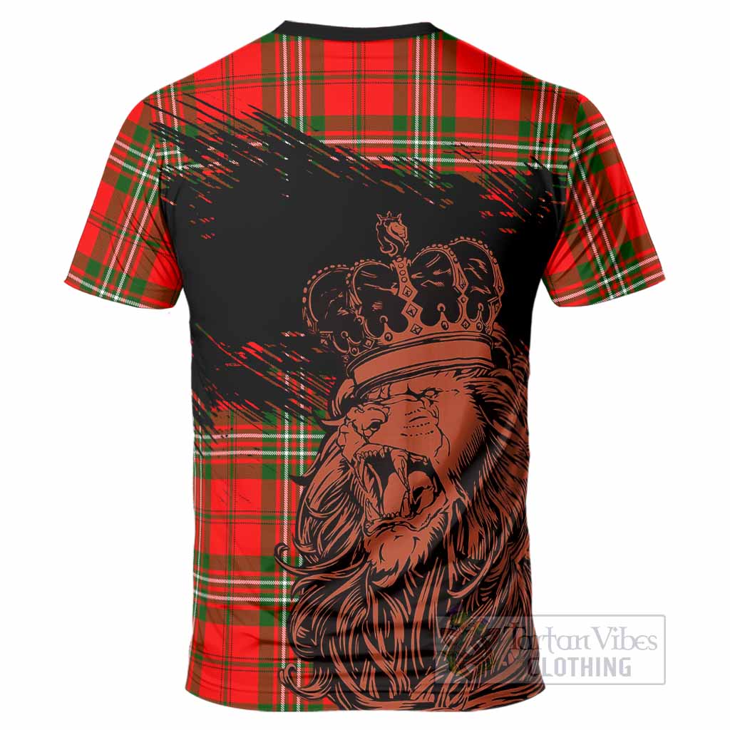 Langlands Tartan Crest T-Shirt Crowned Lion Heritage Style