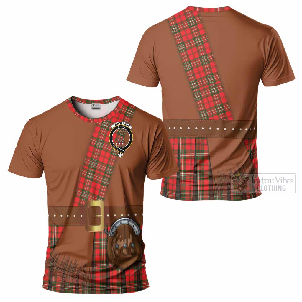 Langlands Tartan Crest T-Shirt Kilt Costume Style