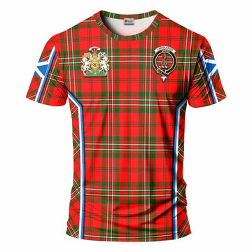 Langlands Tartan Crest T-shirt Scotland Coat of Arm Flag Style - Tartan Vibes Clothing