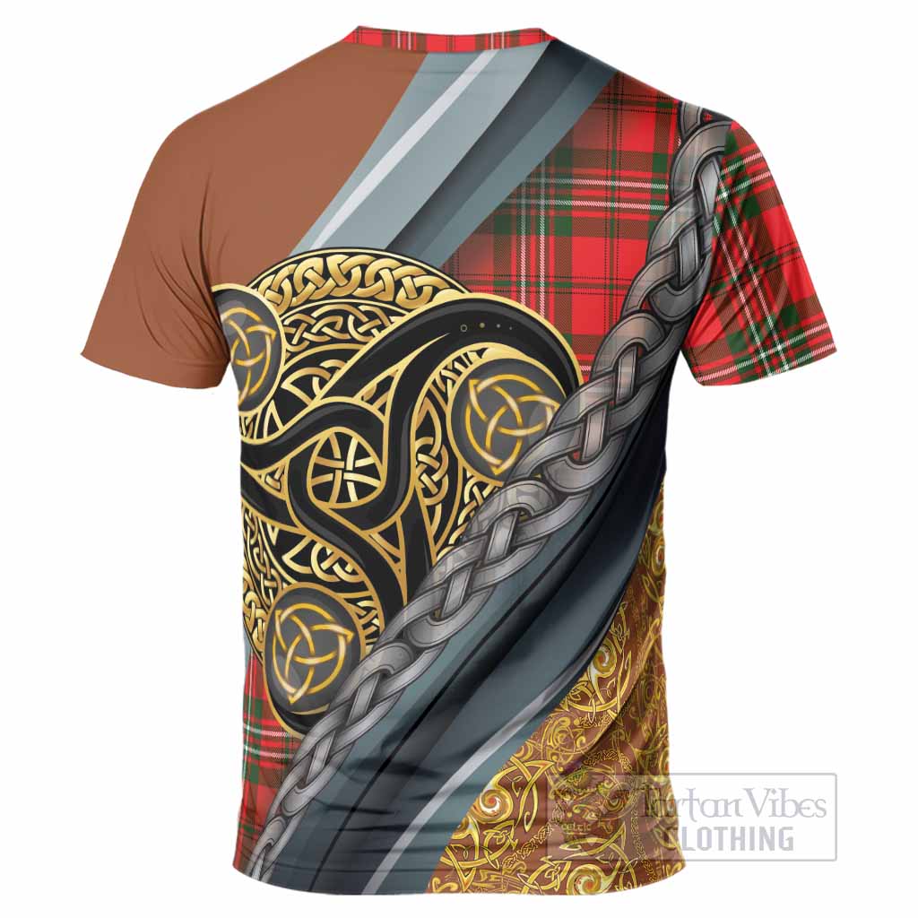 Langlands Tartan Crest T-Shirt Scottish Triskele Celtic