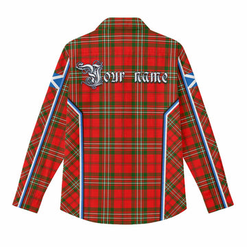 Langlands Tartan Crest Women Casual Shirt Scotland Coat of Arm Flag Style - Tartan Vibes Clothing