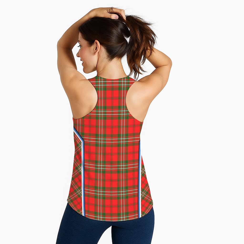 Langlands Tartan Crest Women Racerback Tanks Scotland Coat of Arm Flag Style - Tartan Vibes Clothing