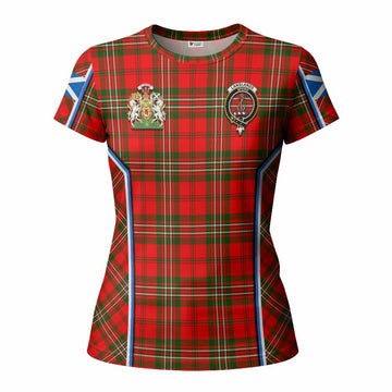 Langlands Tartan Crest Women T shirt Scotland Coat of Arm Flag Style Kid - Tartan Vibes Clothing