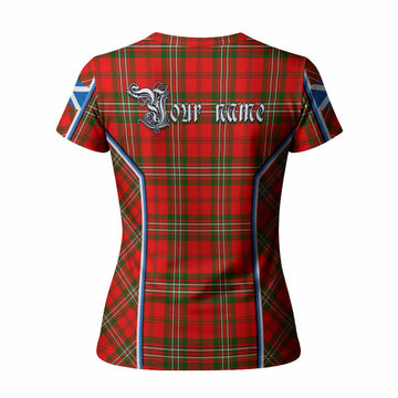 Langlands Tartan Crest Women T shirt Scotland Coat of Arm Flag Style - Tartan Vibes Clothing