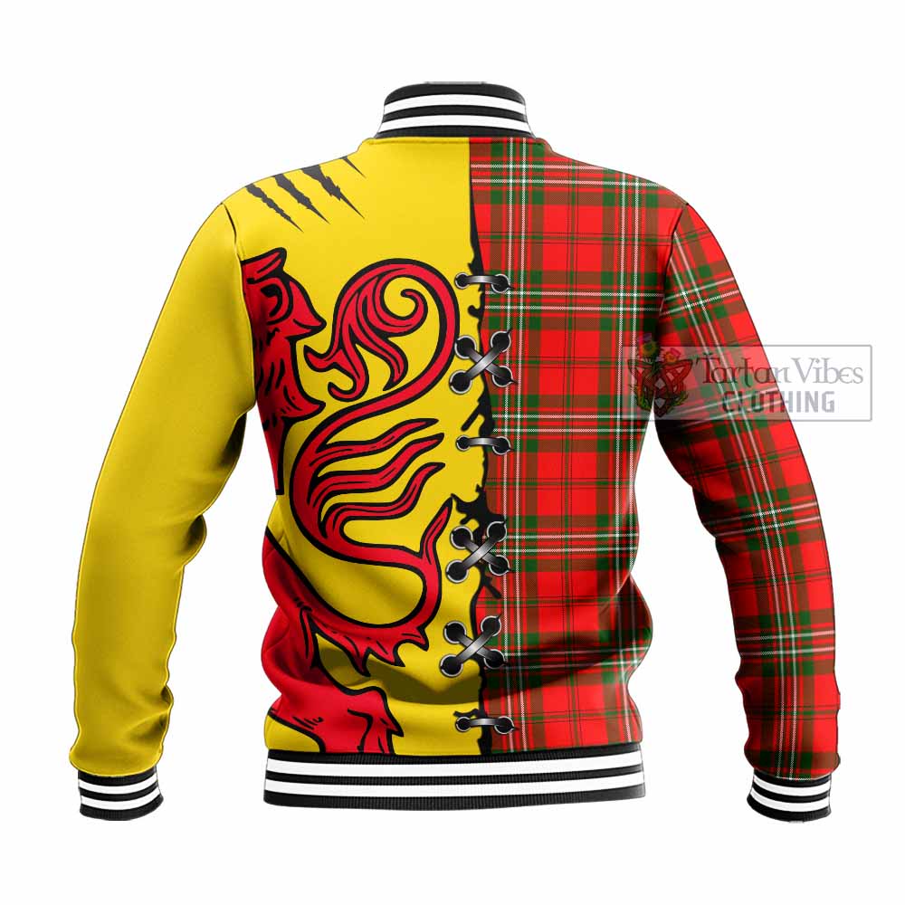 Langlands Tartan Family Crest Baseball Jacket Lion Rampant Honor - Tartan Vibes Clothing