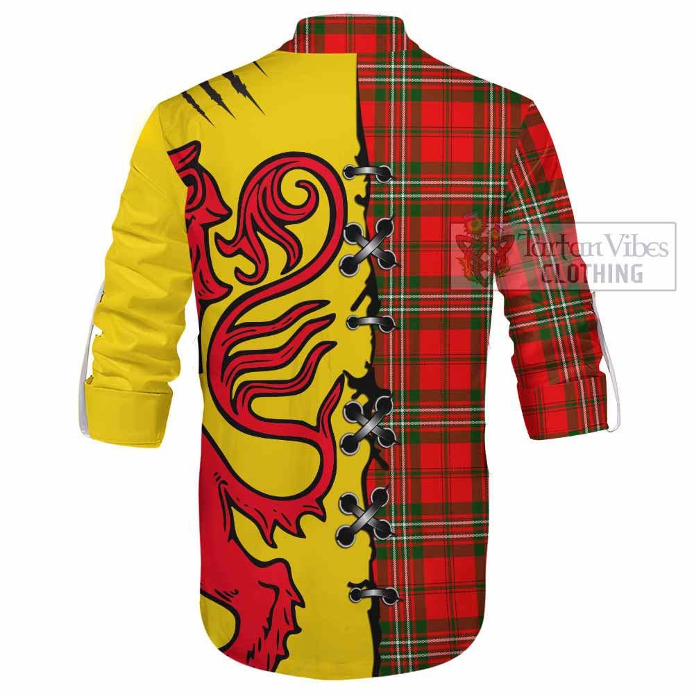Langlands Tartan Family Crest Ghillie Kilt Shirt Lion Rampant Honor - Tartan Vibes Clothing