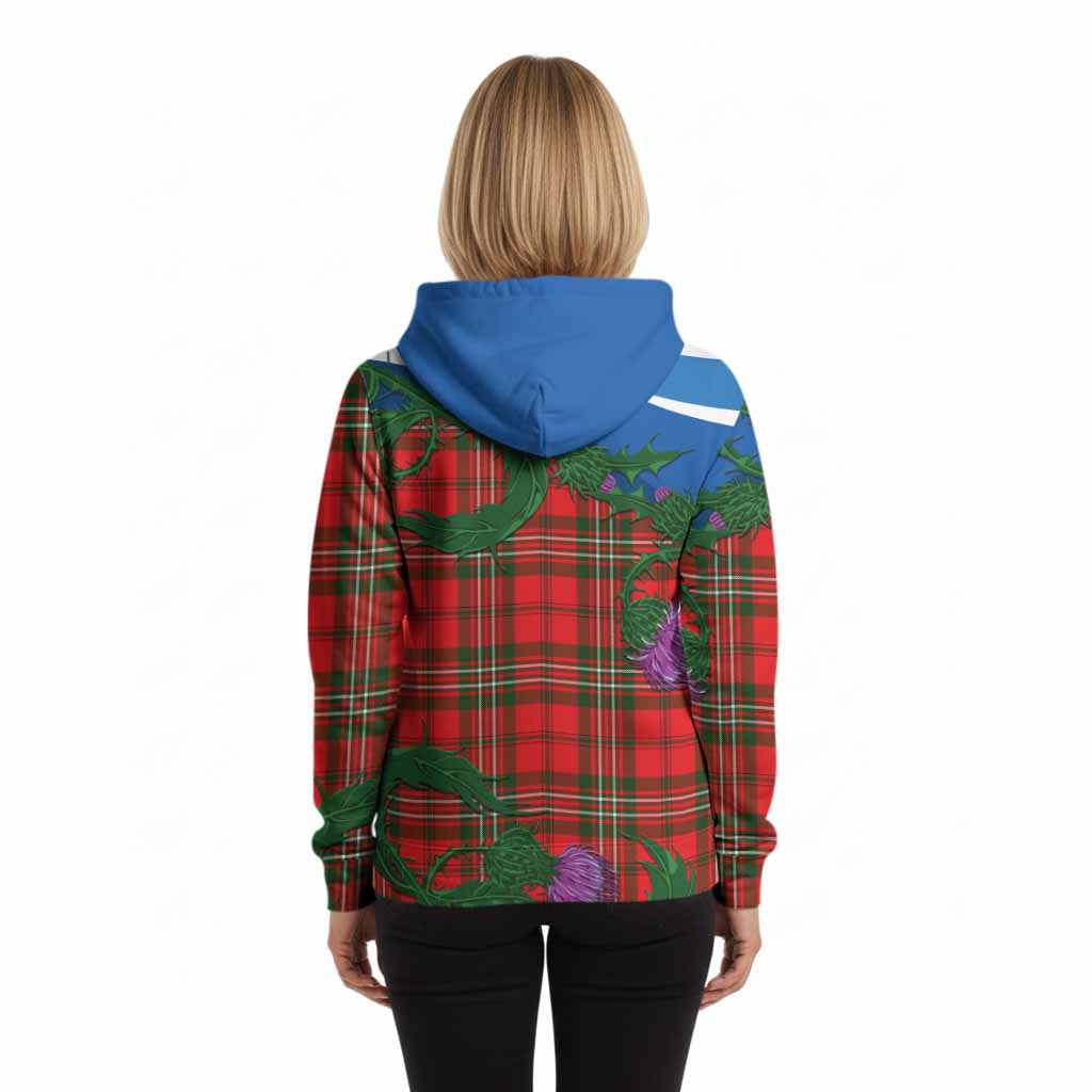 Langlands Tartan Family Crest Hoodie Thistle in Minimalism