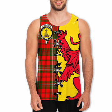 Langlands Tartan Family Crest Men Tank Top Lion Rampant Honor