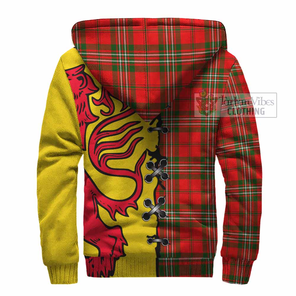 Langlands Tartan Family Crest Sherpa Hoodie Lion Rampant Honor - Tartan Vibes Clothing