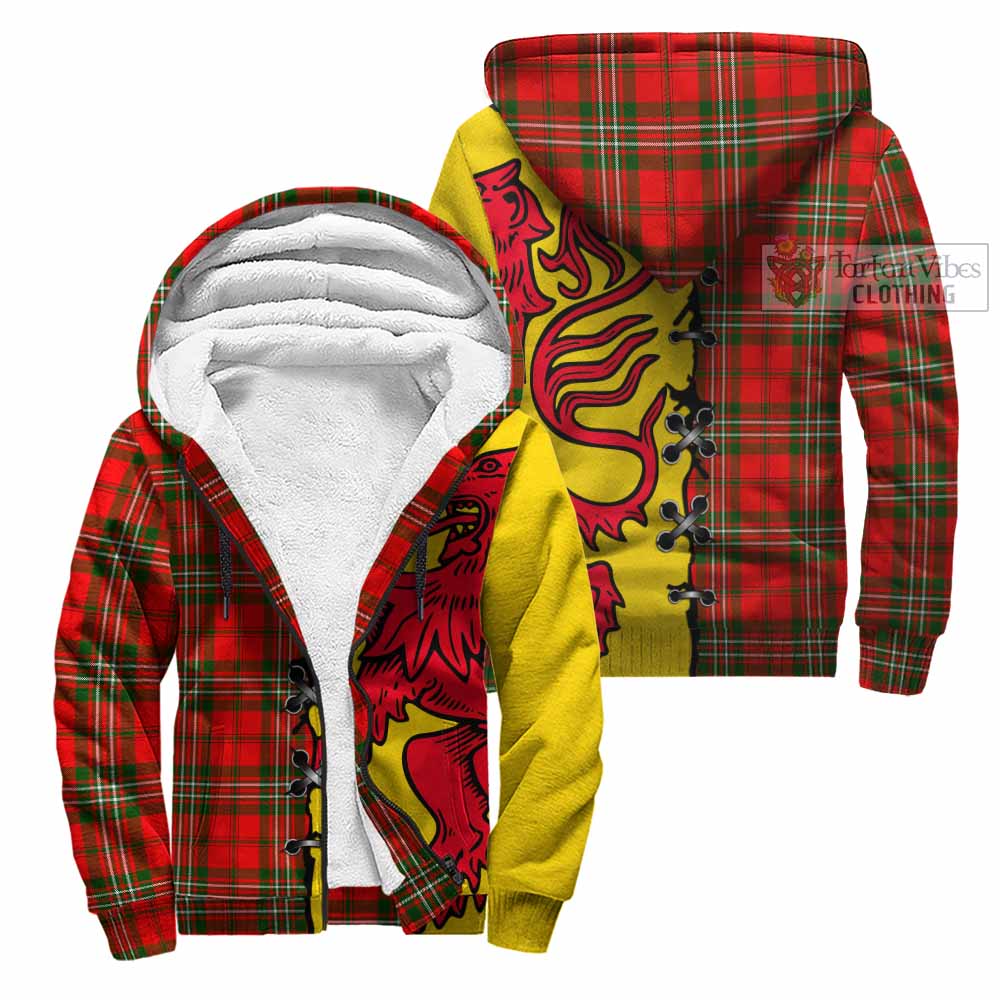 Langlands Tartan Family Crest Sherpa Hoodie Lion Rampant Honor - Tartan Vibes Clothing