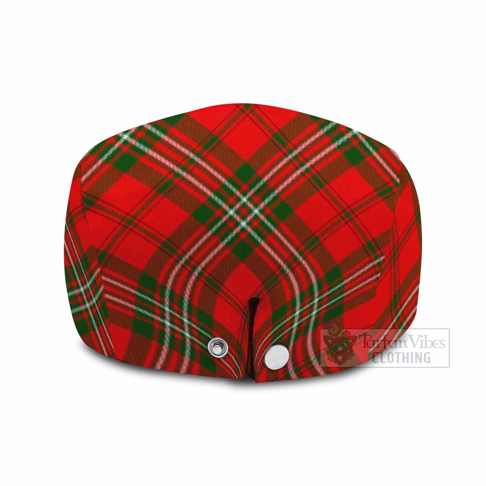 Langlands Tartan Flat Cap, Jeff Cap Cross Style with Family Crest - Tartan Vibes Clothing
