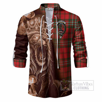 Langlands Tartan Ghillie Shirt Roaring Lion Heritage
