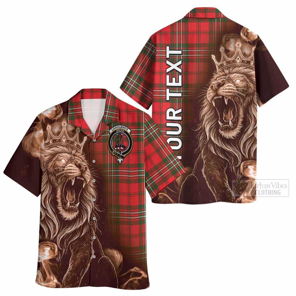 Langlands Tartan Hawaiian Shirt Roaring Lion Heritage