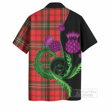 Langlands Tartan Hawaiian Shirt Traditional Scottish Thistle