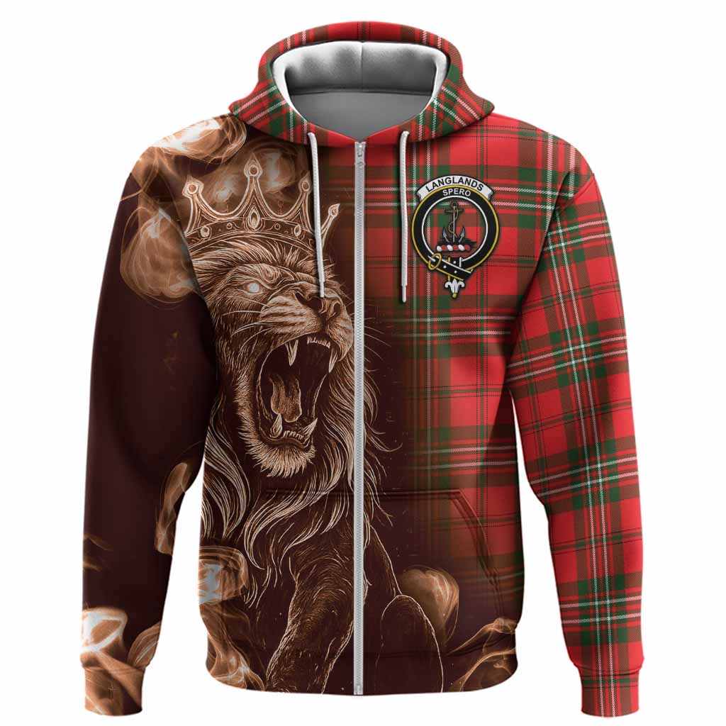 Langlands Tartan Hoodie Roaring Lion Heritage