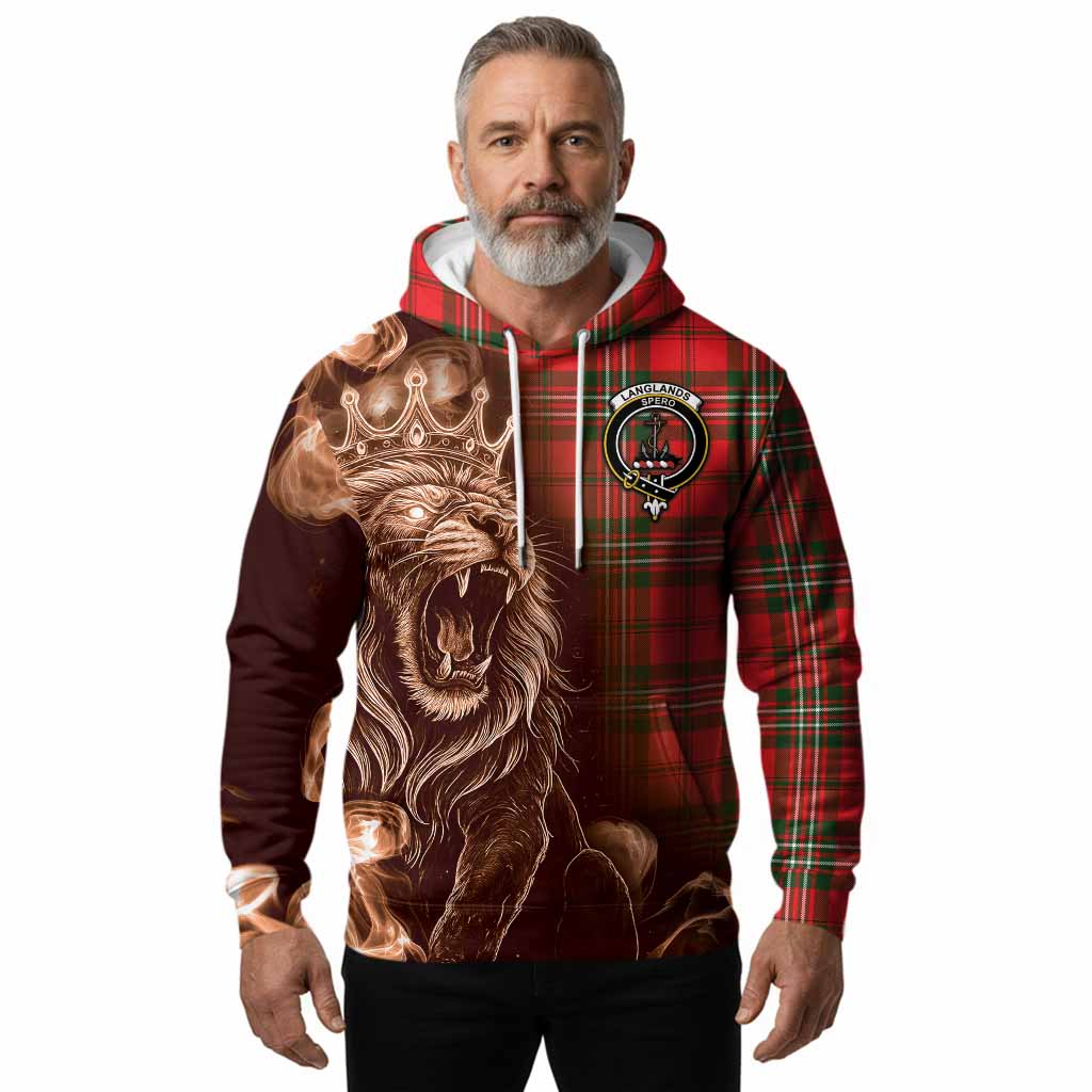 Langlands Tartan Hoodie Roaring Lion Heritage