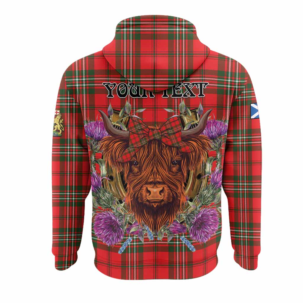 Langlands Tartan Hoodie Scottish Thistle Heilan Coo