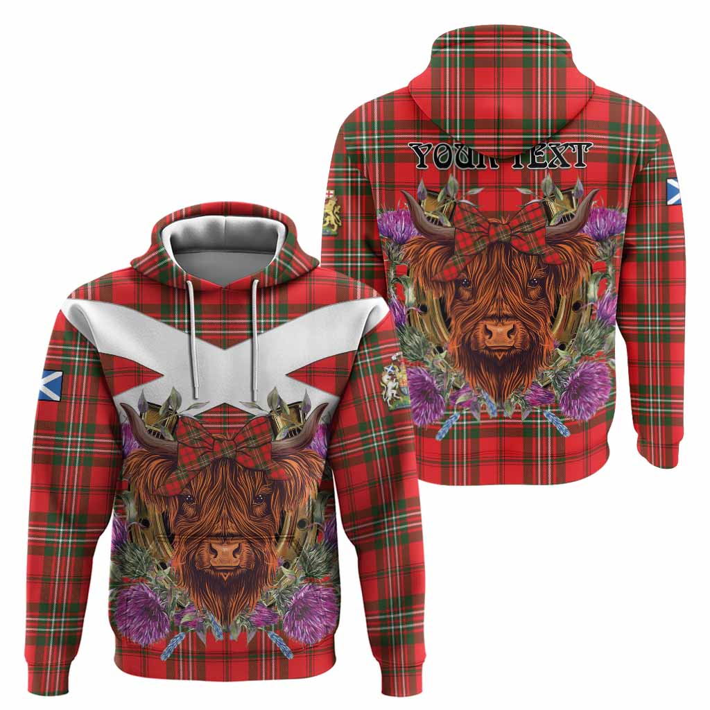 Langlands Tartan Hoodie Scottish Thistle Heilan Coo