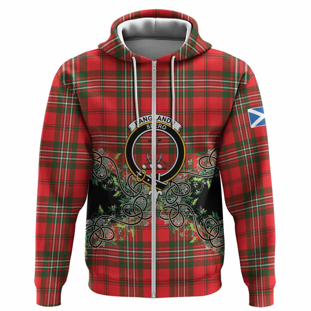 Langlands Tartan Hoodie Thistle Scottish Spirit