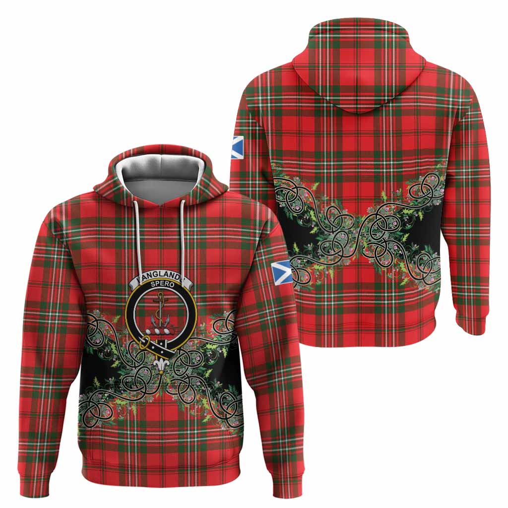 Langlands Tartan Hoodie Thistle Scottish Spirit