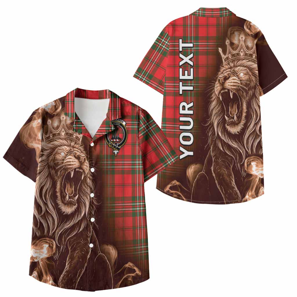 Langlands Tartan Kid Hawaiian Shirt Roaring Lion Heritage
