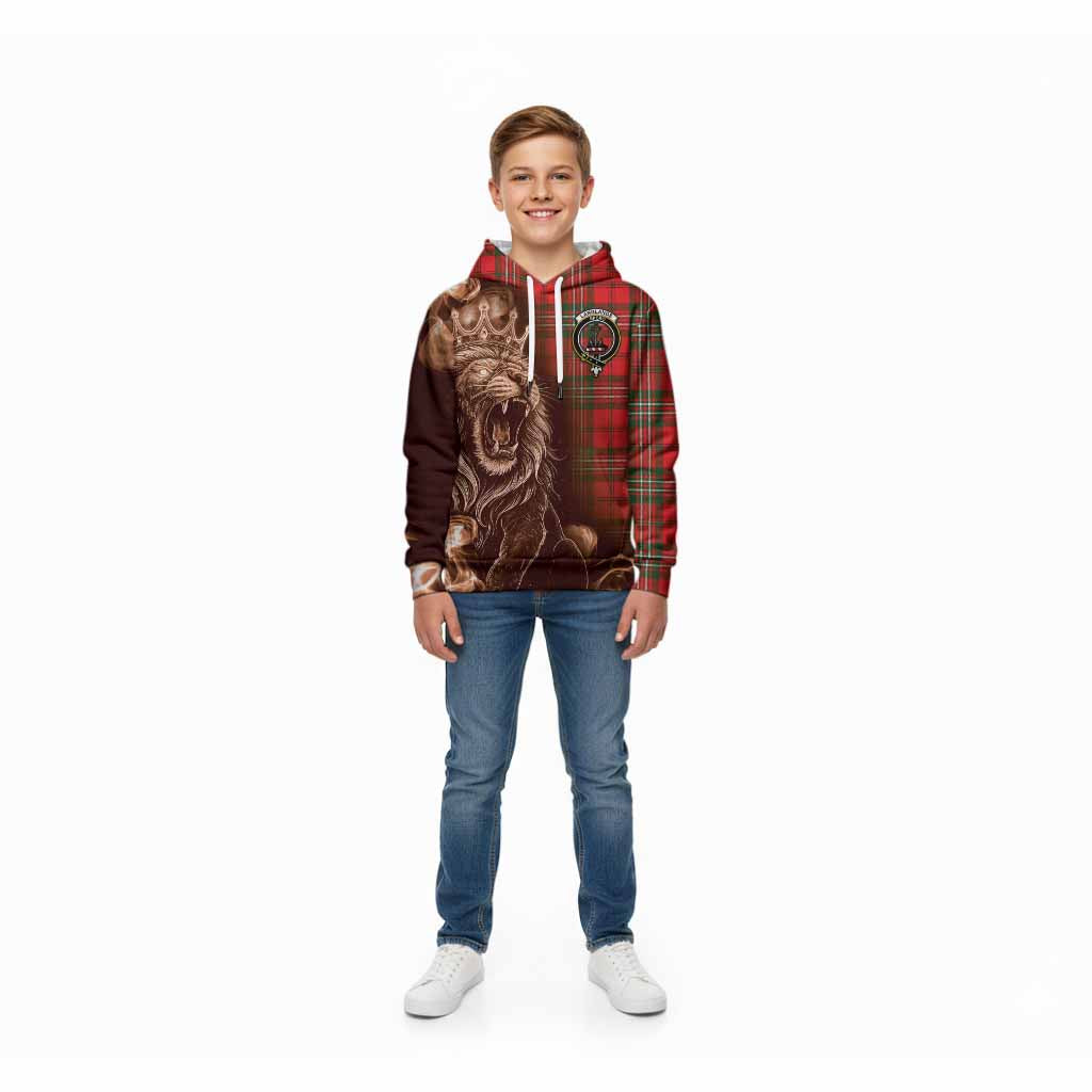 Langlands Tartan Kid Hoodie Roaring Lion Heritage