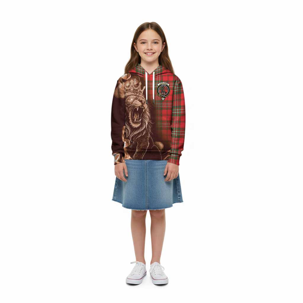 Langlands Tartan Kid Hoodie Roaring Lion Heritage