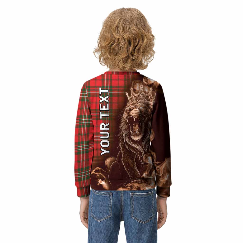 Langlands Tartan Kid Knitted Sweatshirt Roaring Lion Heritage