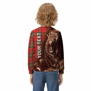 Langlands Tartan Kid Knitted Sweatshirt Roaring Lion Heritage