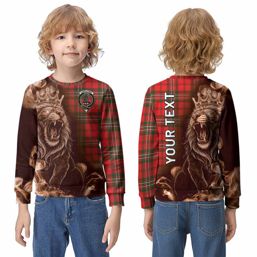 Langlands Tartan Kid Knitted Sweatshirt Roaring Lion Heritage