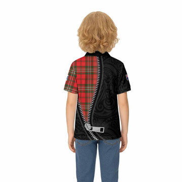 Langlands Tartan Kid Polo Shirt New Zealand Pattern Unique Zipper Stylized