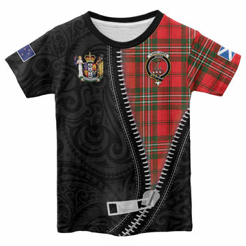 Langlands Tartan Kid T-shirt New Zealand Pattern Unique Zipper Stylized