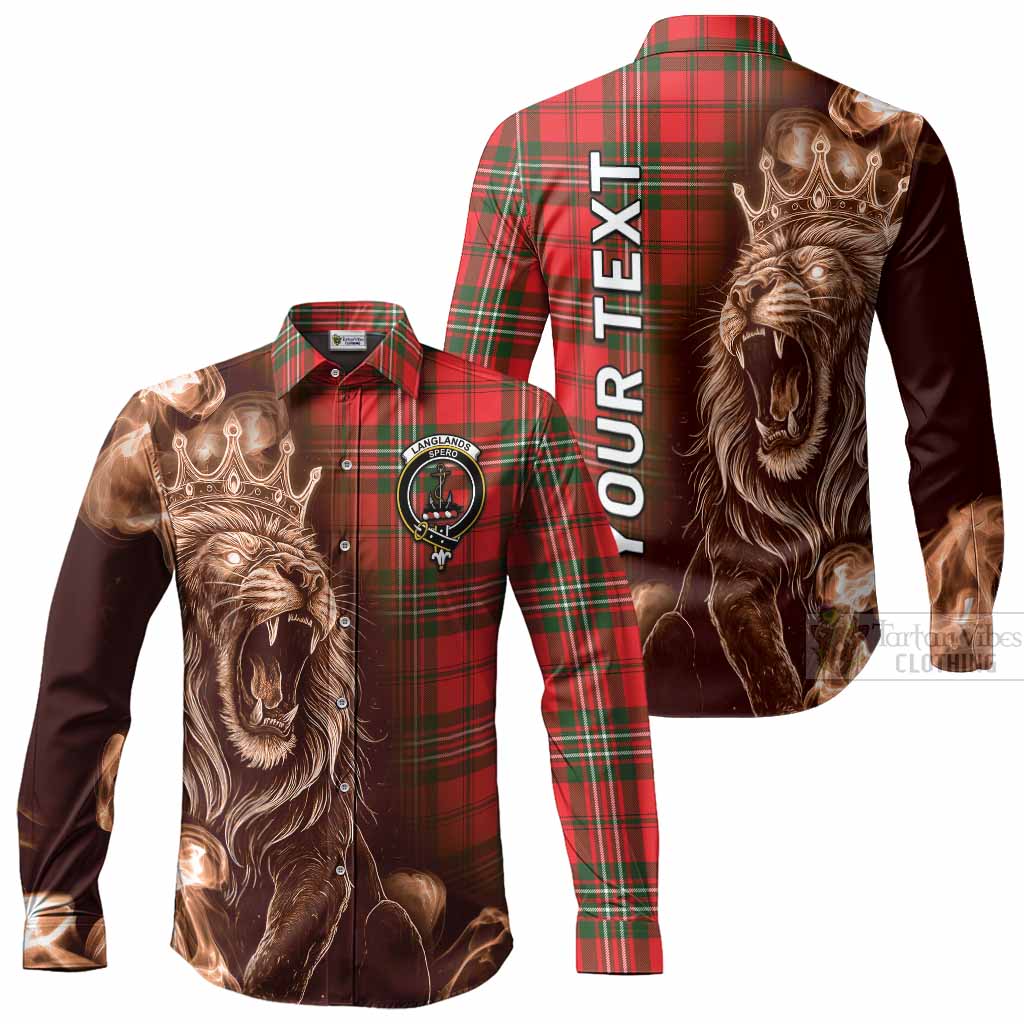 Langlands Tartan Long Sleeve Button Shirts Roaring Lion Heritage