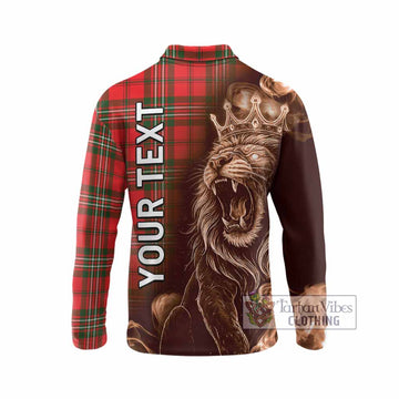 Langlands Tartan Long Sleeve Polo Shirt Roaring Lion Heritage