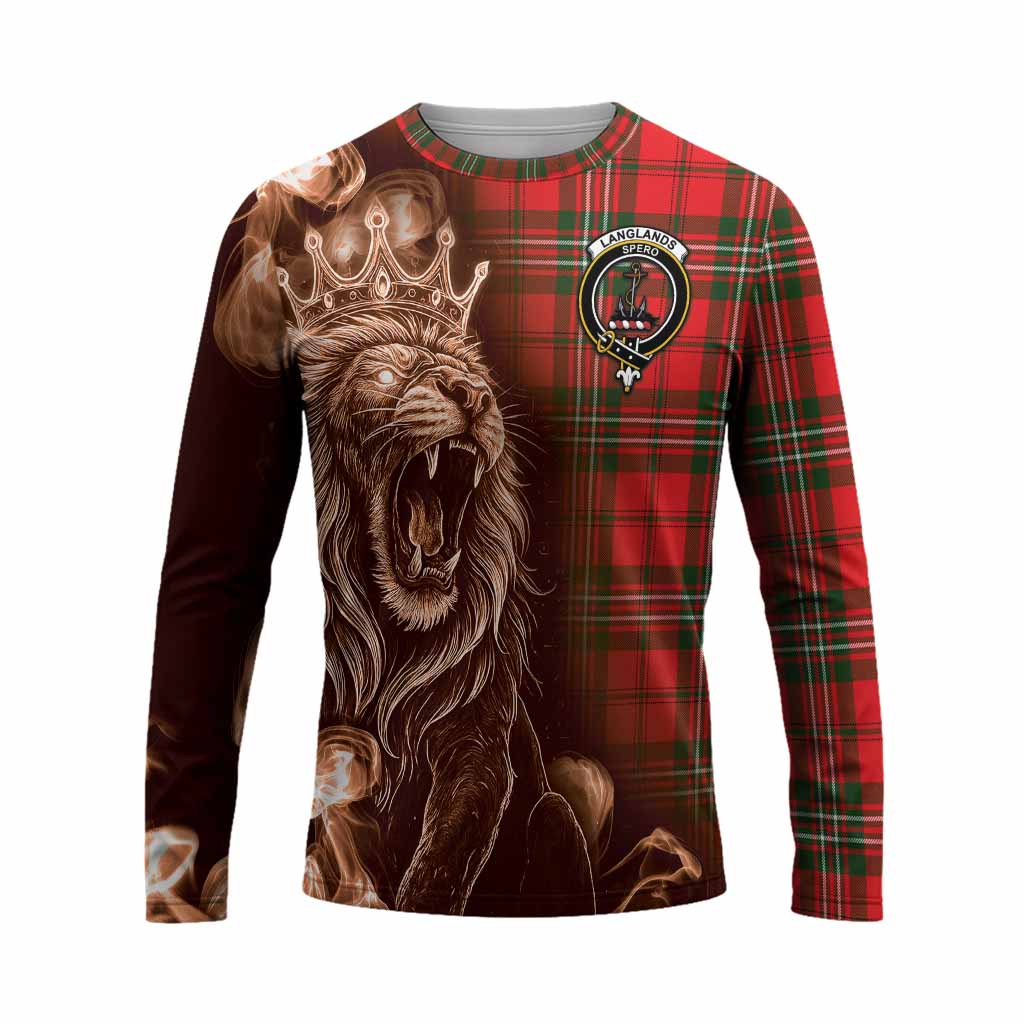 Langlands Tartan Long Sleeve T-Shirt Roaring Lion Heritage
