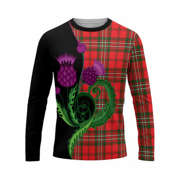 Langlands Tartan Long Sleeve T-Shirt Traditional Scottish Thistle