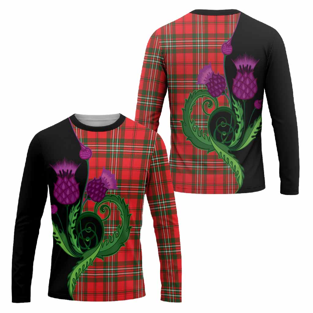 Langlands Tartan Long Sleeve T-Shirt Traditional Scottish Thistle