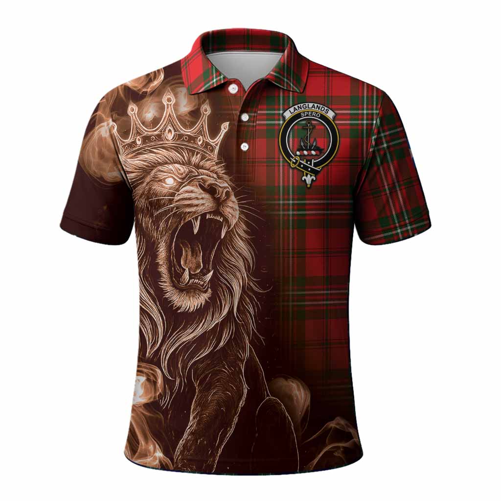 Langlands Tartan Polo Shirt Roaring Lion Heritage