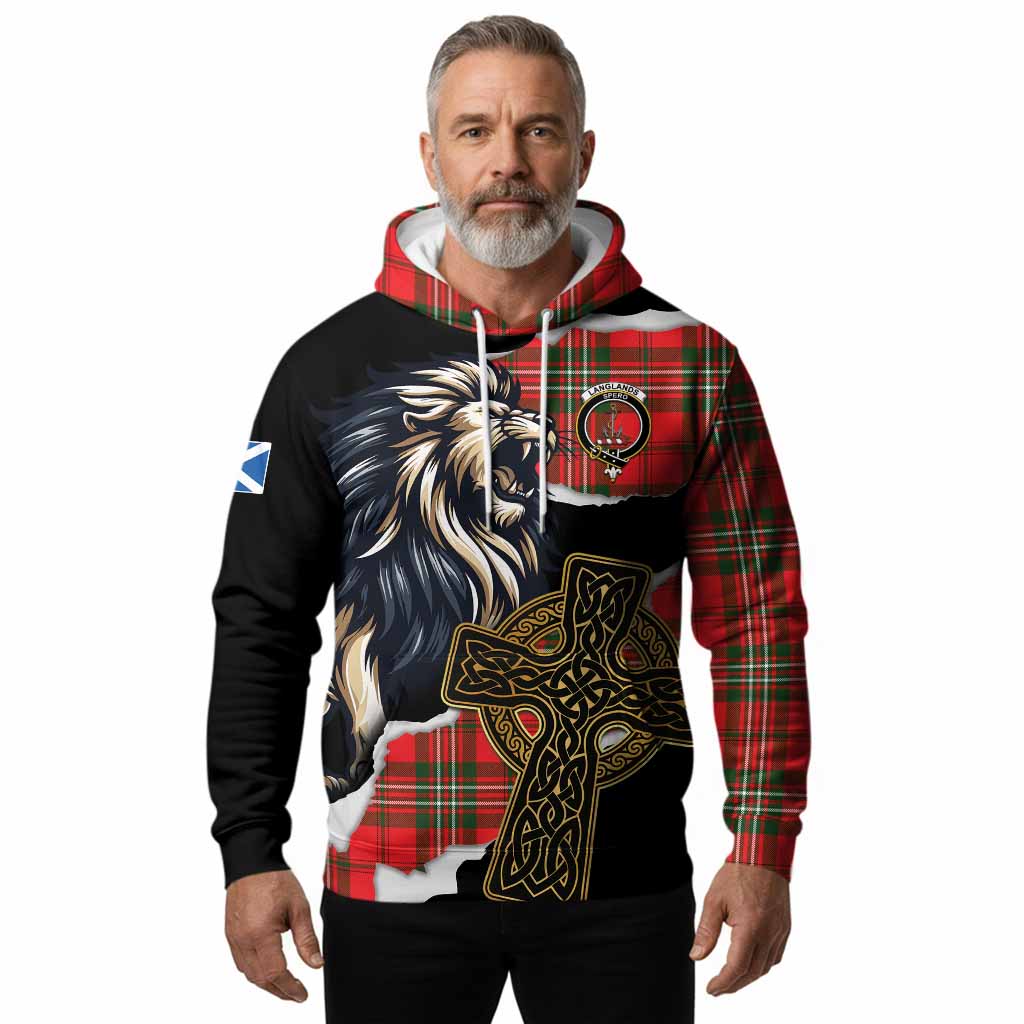 Langlands Tartan Scottish Hoodie Lion Celtic Heritage