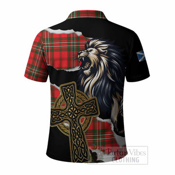 Langlands Tartan Scottish Polo Shirt Lion Celtic Heritage