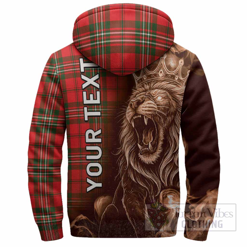 Langlands Tartan Sherpa Hoodie Roaring Lion Heritage