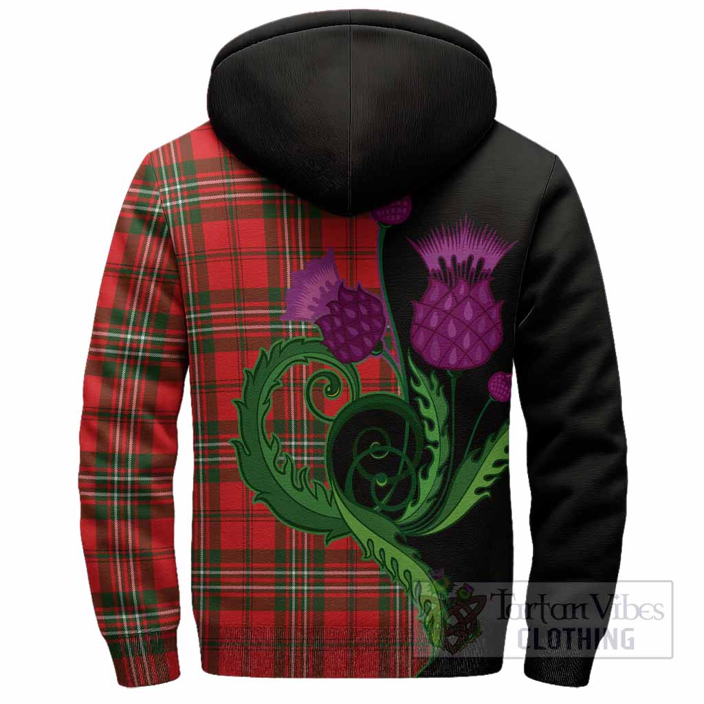 Langlands Tartan Sherpa Hoodie Traditional Scottish Thistle